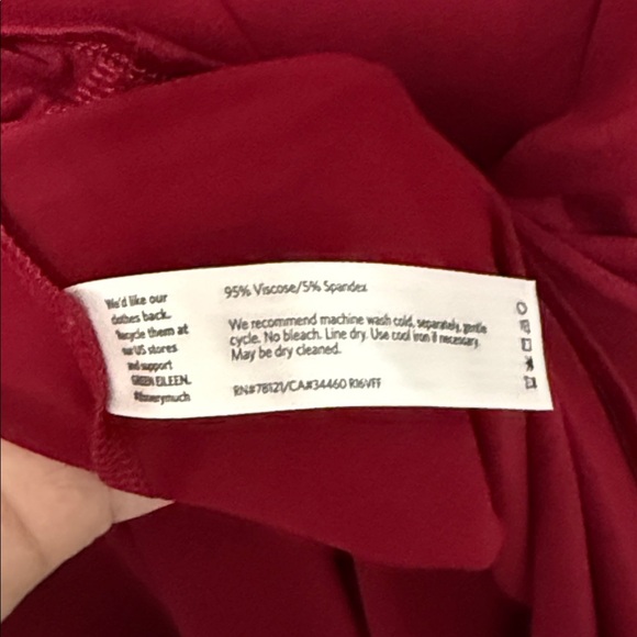 Eileen Fisher Women’s Mock T-Neck Tunic-Lightweight Top Jersey Red-Size Petite M - Picture 5 of 6